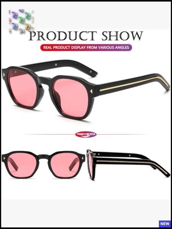Thick Square Sunglasses Retro 90s Trendy Unisex UV Protection Shades main image 4